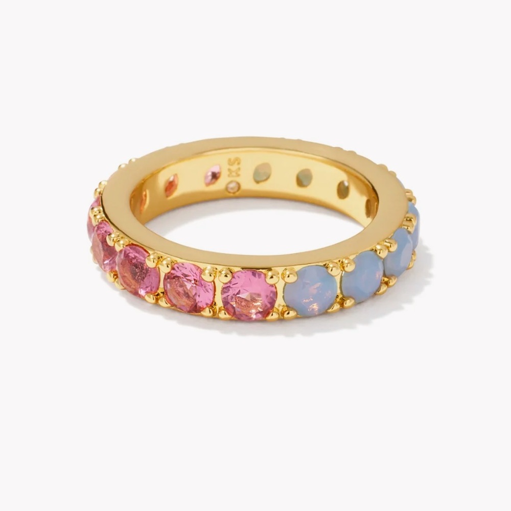 Kendra Scott Pink and Blue Gold Ring